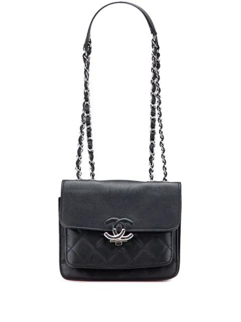 2018 Small Quilted Goatskin CC Box Flap shoulder bag by CHANEL 