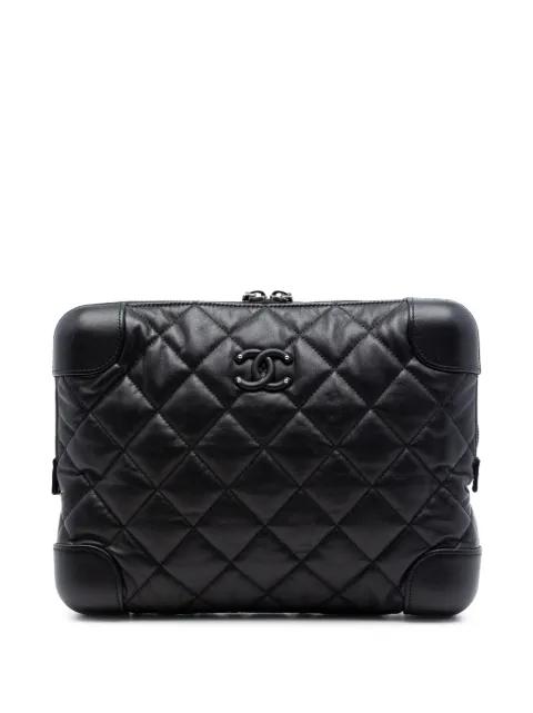 2019 CC Quilted Lambskin Classic Trunk Case clutch bag by CHANEL 