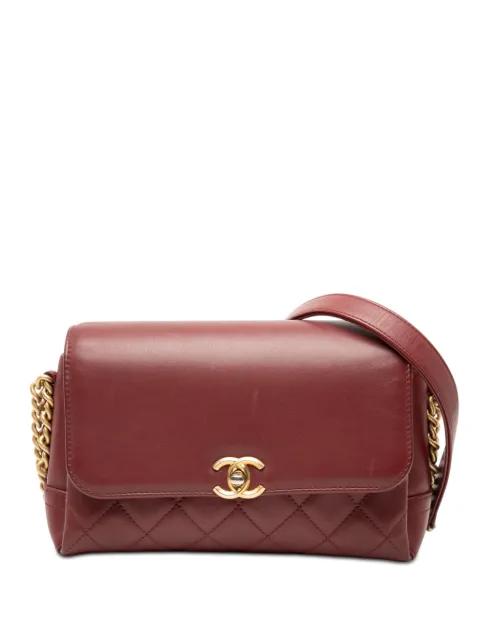 2019 CC Quilted Lambskin Flap crossbody bag by CHANEL 