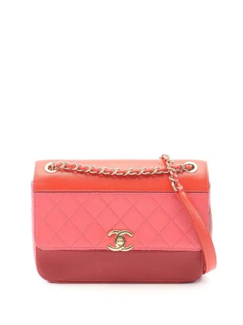2019 CC Quilted Lambskin Tricolor Single Flap shoulder bag by CHANEL 