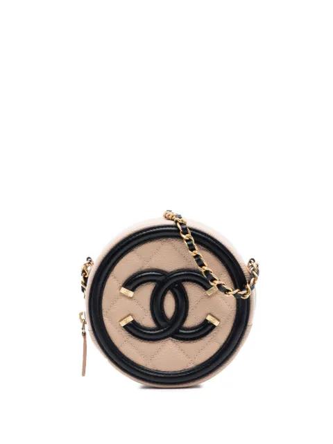 2019 Caviar CC Filigree Round crossbody bag by CHANEL 