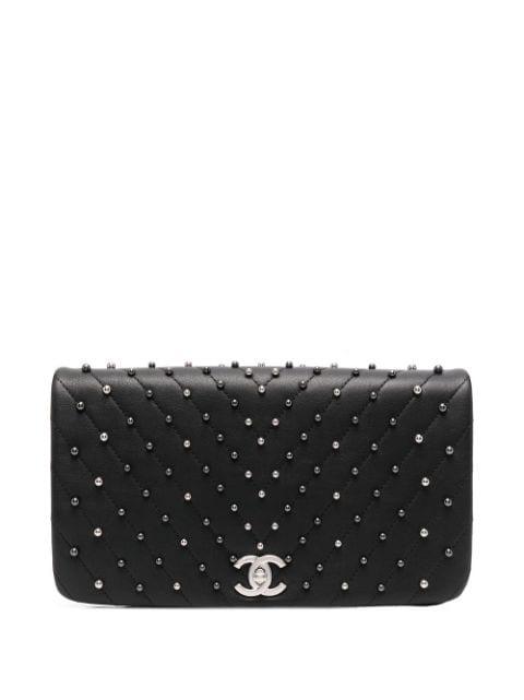 2019 Chevron studded Full Flap clutch by CHANEL 