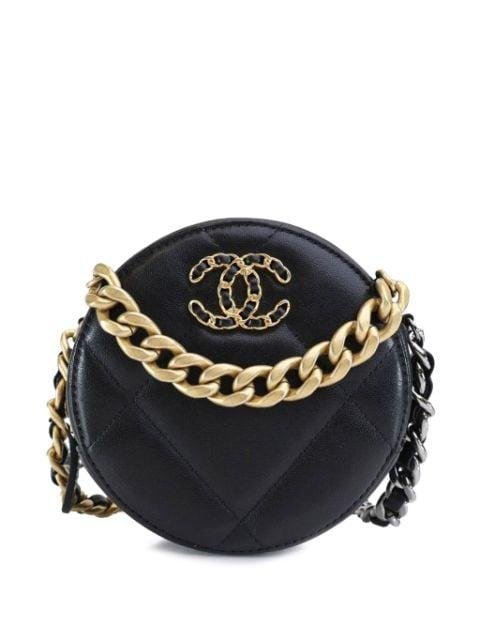 2019 Lambskin 19 Round Clutch with Chain satchel by CHANEL