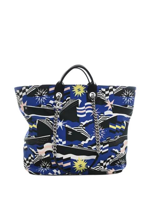 2019 Large Canvas La Pausa Bay Shopping Tote satchel by CHANEL 