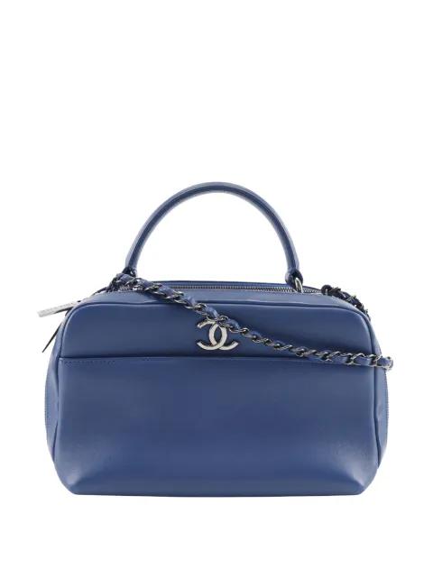 2019 Medium Calfskin Trendy CC Bowling Bag satchel by CHANEL 