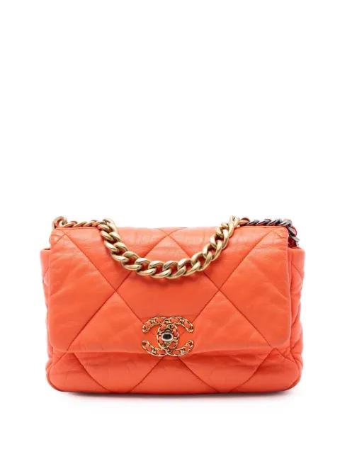 2019 Medium Lambskin 19 Flap satchel by CHANEL 