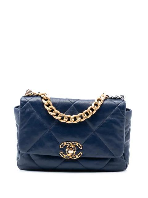 2019 Medium Lambskin 19 Flap satchel by CHANEL 