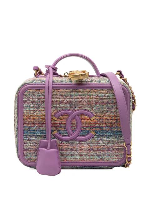 2019 Medium Tweed CC Filigree Vanity Case satchel by CHANEL 