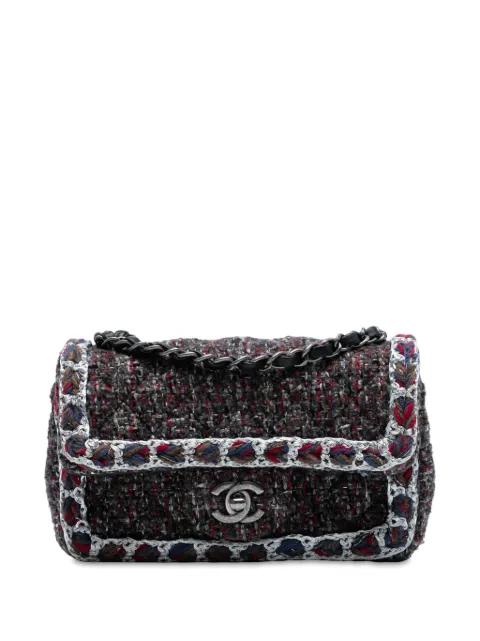 2019 Mini Rectangular Classic Braided Tweed Single Flap crossbody bag by CHANEL 2019 Mini Rectangular Classic Braided Tweed Single Flap crossbody bag by CHANEL