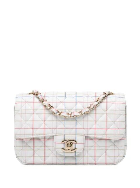 2019 Mini Rectangular Classic Printed Calfskin Single Flap crossbody bag by CHANEL 