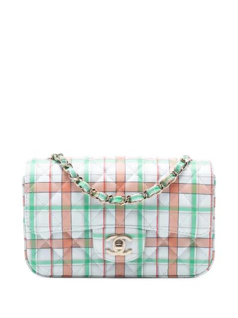 2019 Mini Rectangular Classic Printed Calfskin Single Flap crossbody bag by CHANEL 