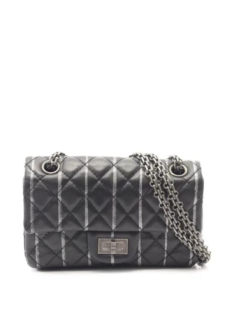 2019 Mini Reissue 2.55 Lambskin Striped Single Flap crossbody bag by CHANEL 