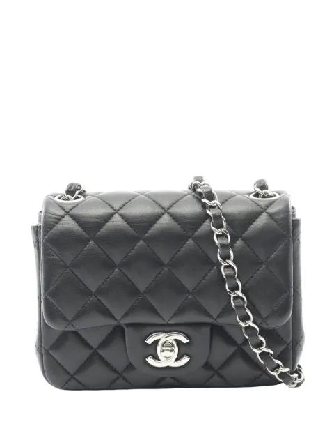 2019 Mini Square Classic Lambskin Single Flap crossbody bag by CHANEL 
