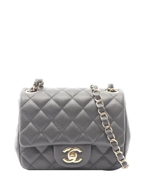 2019 Mini Square Classic Lambskin Single Flap crossbody bag by CHANEL 