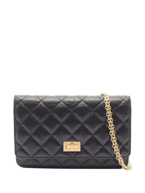 2019 Quilted Aged Calfskin Reissue 2.55 Wallet on Chain crossbody bag by CHANEL 