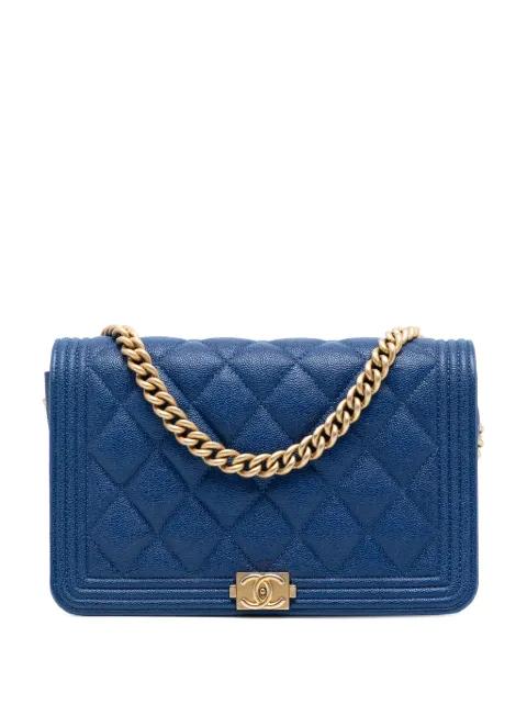 2019 Quilted Caviar Boy Wallet on Chain crossbody bag by CHANEL 