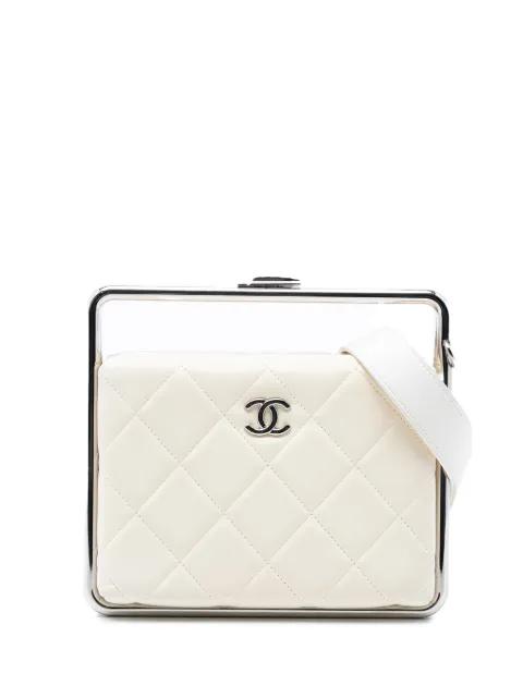 2019 Quilted Lambskin Metal Bar Convertible Clutch satchel by CHANEL 