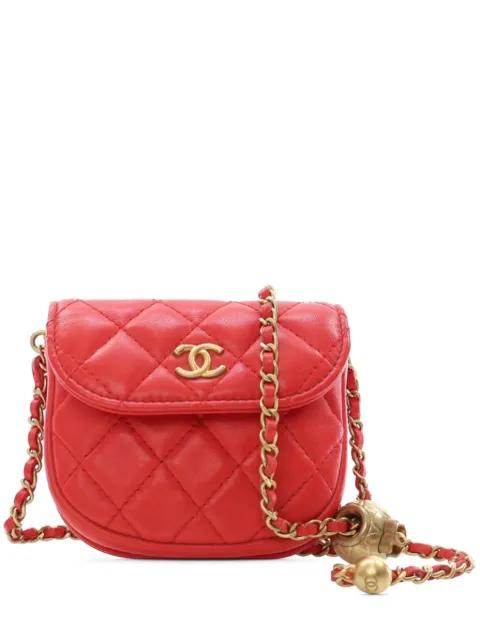 2019 Quilted Lambskin Pearl Crush Waist Bag belt bag by CHANEL 