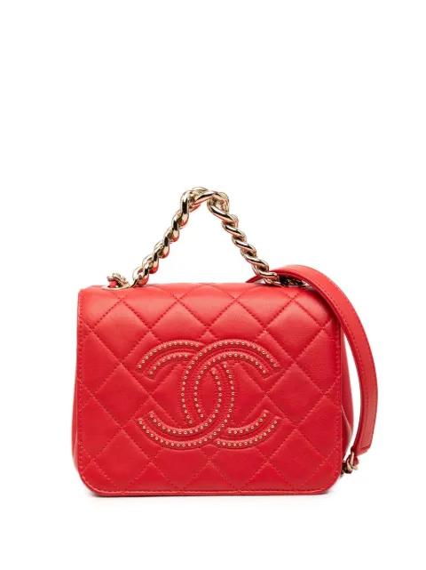2019 Quilted Lambskin Studded Beauty Begins Flap satchel by CHANEL 