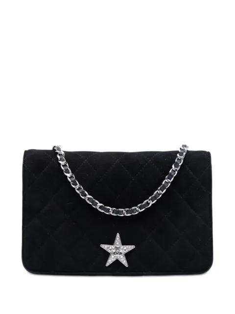2019 Quilted Suede Cocostellar Wallet on Chain crossbody bag by CHANEL 