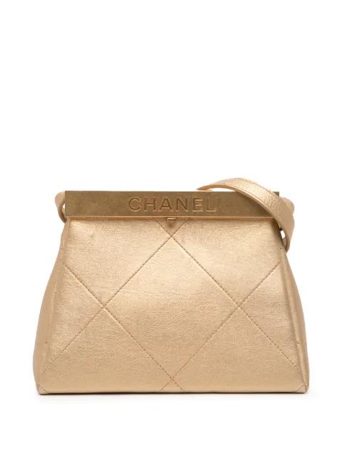 2019 Small Calfskin Kiss Lock Frame Bag crossbody bag by CHANEL 