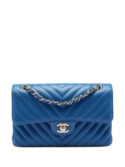 2019 Small Classic Chevron Lambskin Double Flap shoulder bag by CHANEL 