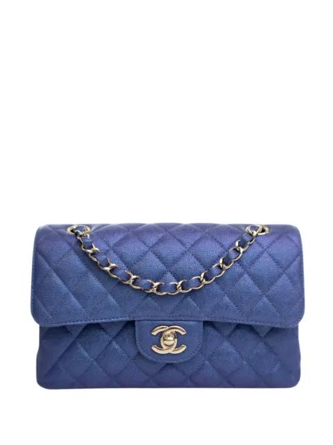 2019 Small Classic Iridescent Caviar Double Flap shoulder bag by CHANEL 