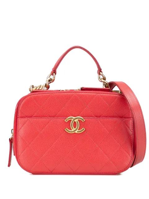 2019 Small Quilted Caviar Top Handle Camera Bag satchel by CHANEL 
