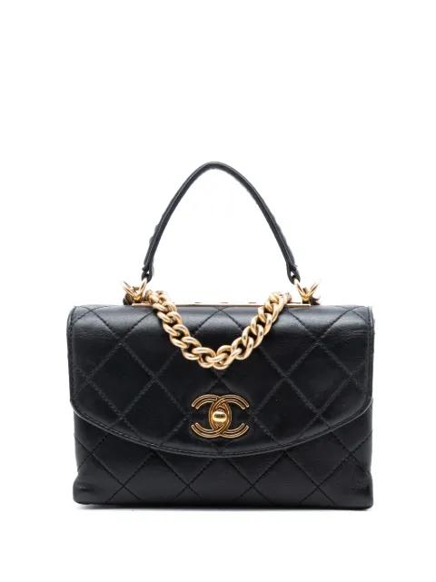 2019 Small Quilted Lambskin Trendy Spirit Top Handle Bag satchel by CHANEL 