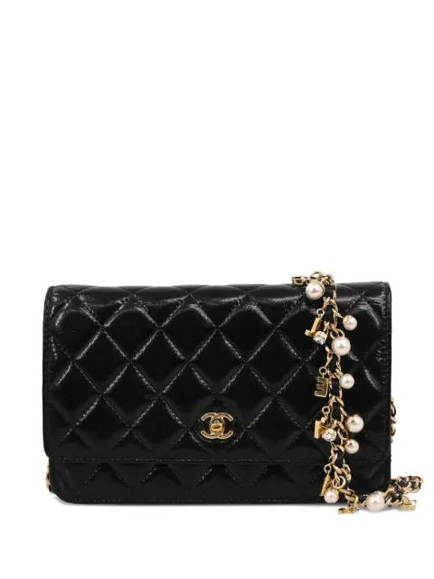 2019 quilted pearl chain wallet bag by CHANEL 