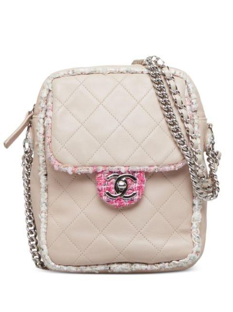 2019 tweed trim crossbody bag by CHANEL 