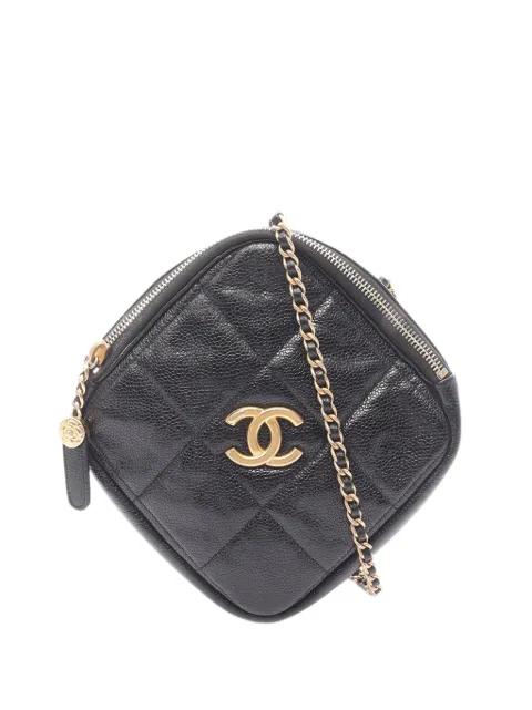 2020 CC Quilted Lambskin Diamond Clutch with Chain crossbody bag by CHANEL 