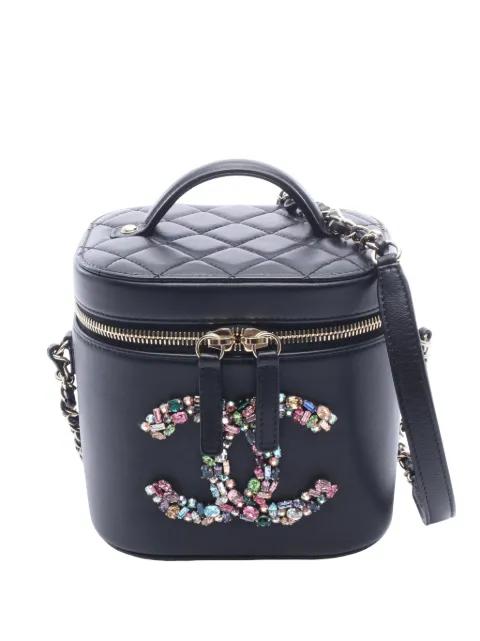 2020 Lambskin CC Giant Crystal Mania Case vanity bag by CHANEL 