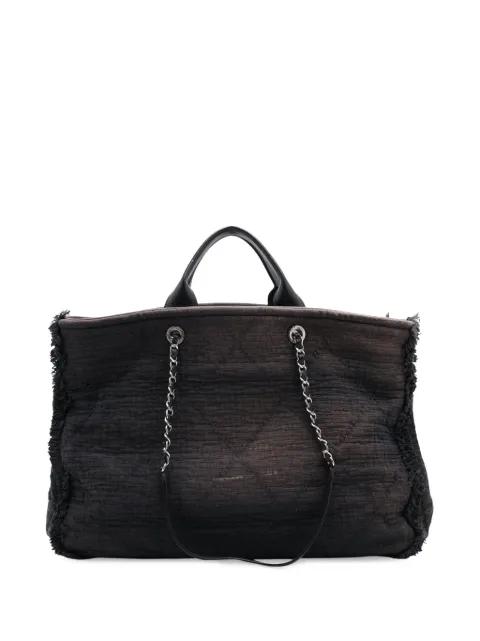 2020 Large Canvas Double Face Shopping Tote satchel by CHANEL 