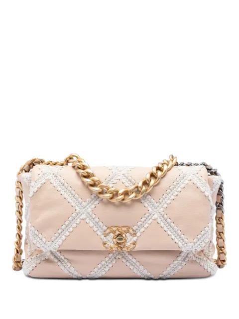 2020 Large Crochet Calfskin 19 Flap satchel by CHANEL 