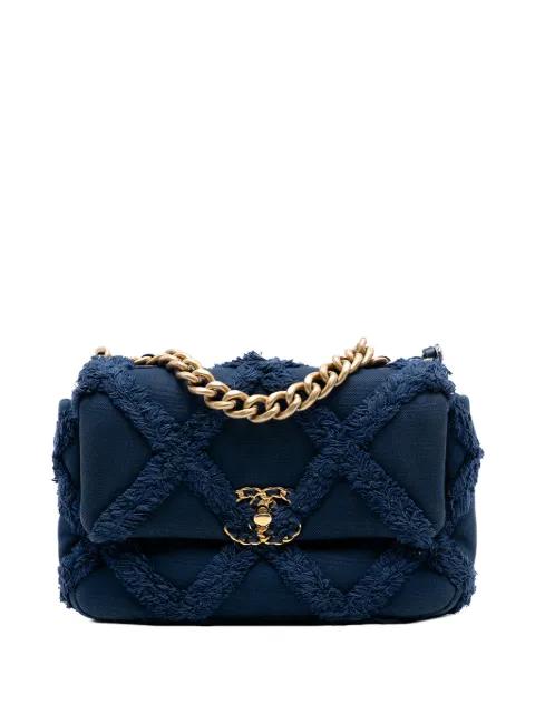 2020 Medium Canvas and Cotton 19 Flap satchel by CHANEL 