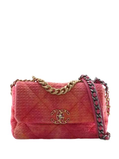 2020 Medium Tweed Ombre 19 Flap satchel by CHANEL 