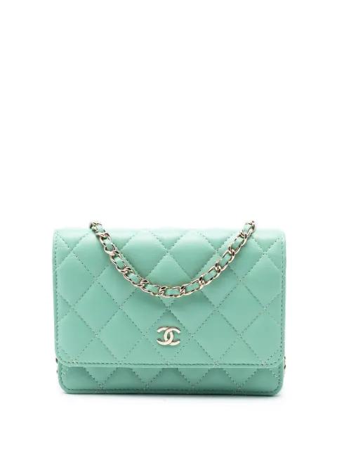2020 Mini CC Quilted Lambskin Wallet On Chain crossbody bag by CHANEL 