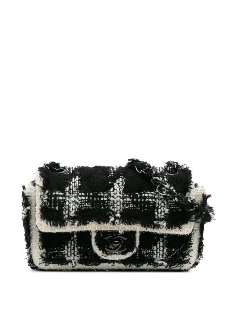 2020 Mini Rectangular Classic Tweed Tartan Single Flap crossbody bag by CHANEL 