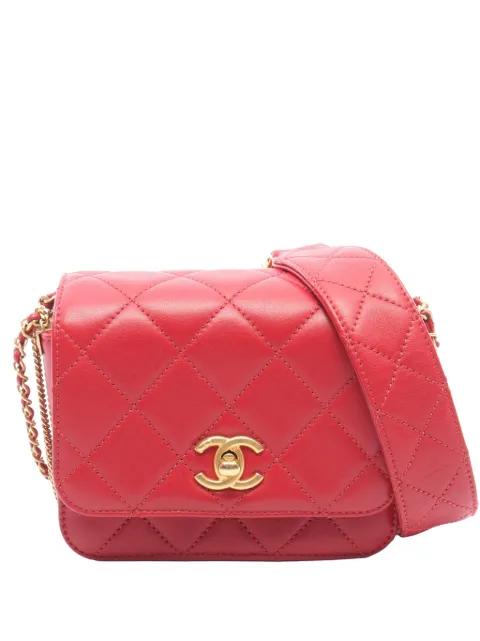 2020 Mini quilted Lambskin Cambon Chains Flap shoulder bag by CHANEL 