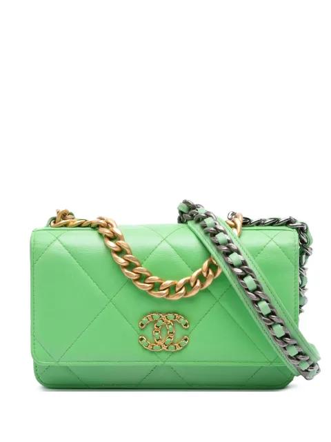 2020 Quilted Lambskin 19 Wallet on Chain satchel by CHANEL 