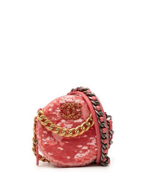 2020 Sequin Lambskin 19 Round Clutch With Chain satchel by CHANEL 