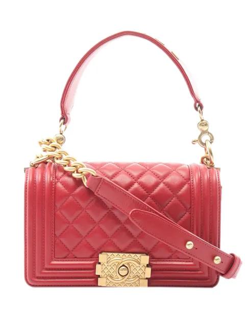 2020 Small Quilted Lambskin Boy Flap satchel by CHANEL 