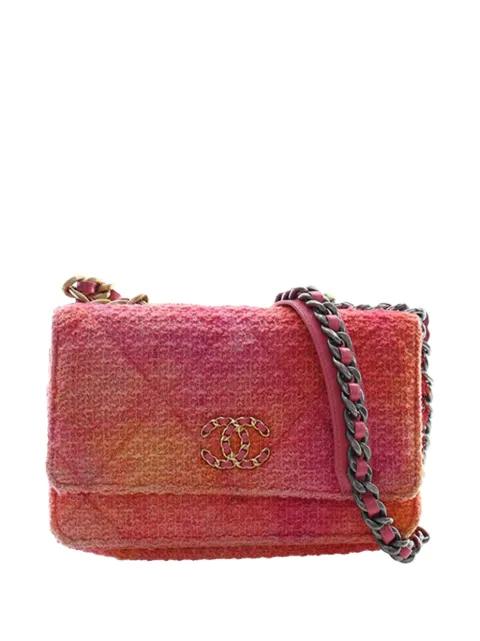 2020 Tweed Ombre 19 Wallet On Chain satchel by CHANEL 