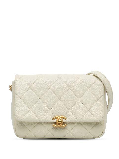 2021-2023 Small Quilted Caviar Chain Melody Flap crossbody bag by CHANEL 