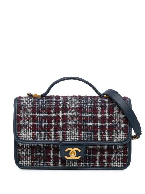 2021-2023 Small Tweed School Memory Top Handle Flap satchel by CHANEL 