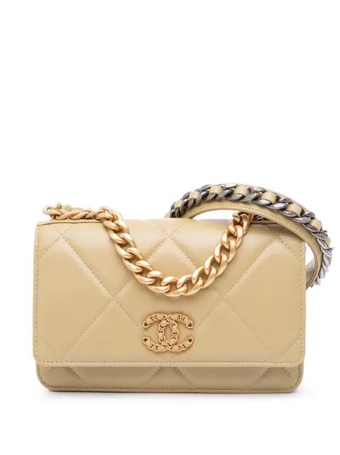 2021-2024 Quilted Lambskin 19 Wallet on Chain satchel by CHANEL 2021-2024 Quilted Lambskin 19 Wallet on Chain satchel by CHANEL