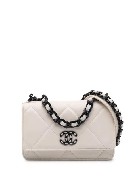 2021-2024 Quilted Lambskin 19 Wallet on Chain satchel by CHANEL 2021-2024 Quilted Lambskin 19 Wallet on Chain satchel by CHANEL