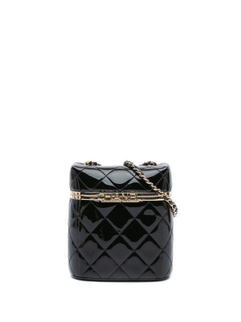 2021-2024 Quilted Patent Logo Chain Case vanity bag by CHANEL 