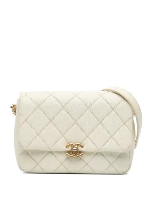 2021-2024 Small Quilted Caviar Chain Melody Flap crossbody bag by CHANEL 